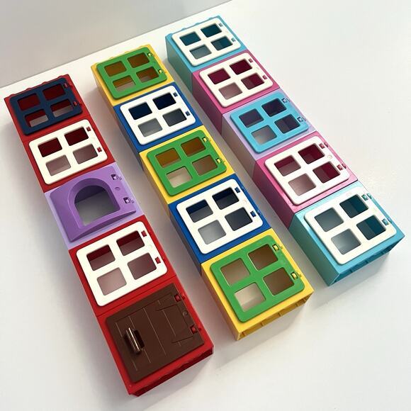 15 Lego Duplo 2x4 Entry Window Barn Door Frame House Red Yellow Blue Mix Lot - Picture 3 of 3